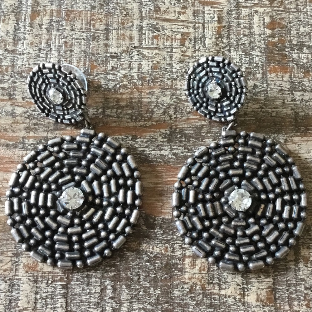 Dannijo Round Statement Earrings Missing Back - image 3